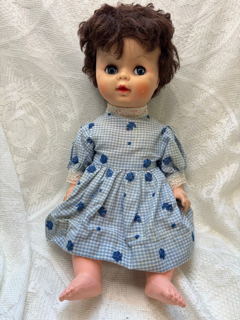 Vintage 1960s Drink & Wet Baby Doll Sleep Eyes Marked K20 Plastic 14 inch